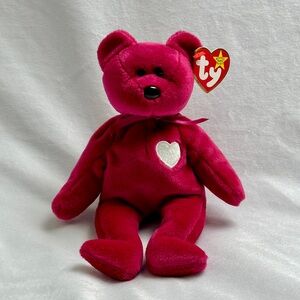1999 Ty Valentina Valentine's Bear Original Pink